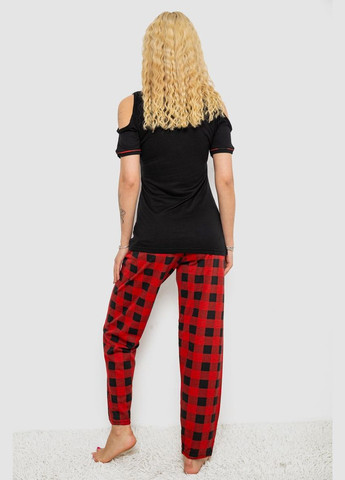 Чорна піжама жіноча з принтом Ager 243R2038-E