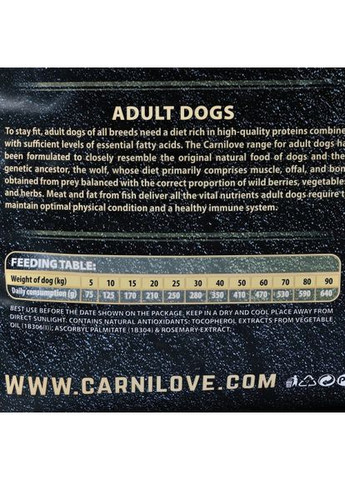 Сухий корм Salmon для дорослих собак всіх порід, лосось, 12 кг Carnilove (322875054)
