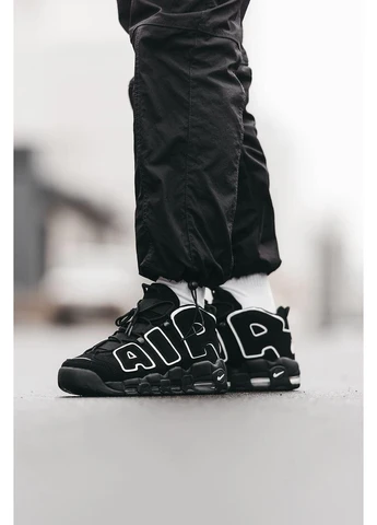 Білі кросівки чоловічі nike air max uptempo black white найк аір макс тн плюс білі демісезон No Brand