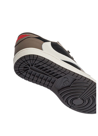 Цветные демисезонные кроссовки мужские 1 retro low travis scott brown, вьетнам Nike Air Jordan