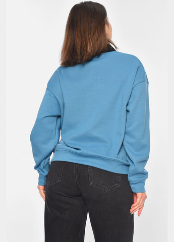 Голубой свитшот женский голубого цвета Let's Shop однотонный без декора (313399590)