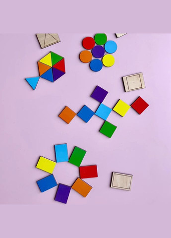 Деревянный пазл-вкладыш "Бобры-маляры – 2" (ПСД104) PSD104 геометрические фигуры Ubumblebees (336334163)