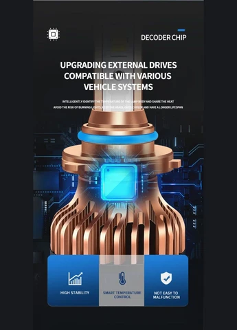 Лампа LED H4 радиатор+кулер 55W/9600Lm/6000K 3570 Chip + 400% IP67 9-24V "S7-Mini" 12 мес. гарантии No Brand (354764452)