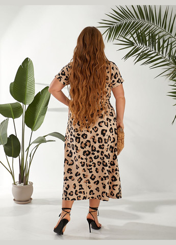 Бежевое кэжуал платье молли MeeLan с абстрактным узором