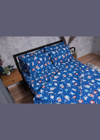 Комплект постільної білизни Бязь Gold Люкс «» сімейний 143х210х2 наволочки 2х70х70 (MS-820001765) Moon&Star Space Cats (285717786)