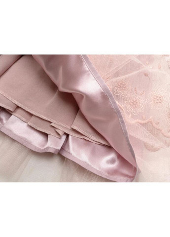 Комбинированное платье tivido праздничное с украшением (2135-104g-pink) Breeze (300624994)