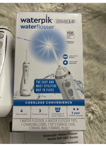Два портативных ирригатора WP-583 Cordless Advanced 2 шт (синий и белый) Waterpik (328295727)