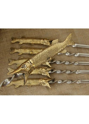 Набор шампуров Люкс Щука в бронзе 6 предметов 47330020 NB Art (346530182)