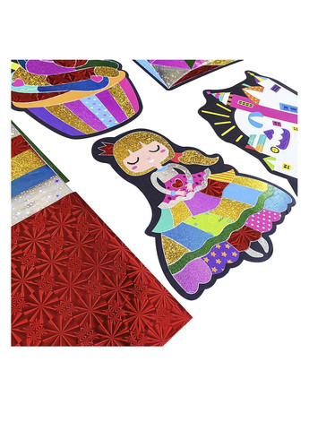 Набір для творчості з кольоровою фольгою "Foil craft. Princess" колір різнокольоровий ЦБ-00260286 Vladi toys (301640241)