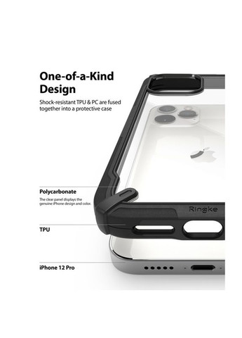 Чохол Fusion X для Apple iPhone 12/12 Pro Black (RCA4789) Ringke (333020160)