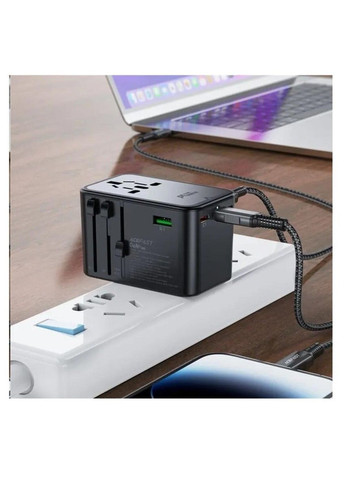 Блочок для зарядки з вбудованими перехідниками і швидкою зарядкою. Блок зарядниц для подорожей Z1 Acefast (367724433)