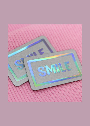 Нашивка светоотражающая "Smile" серого цвета с серебром (7169) No Brand (335810965)