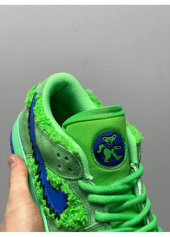 КРОССОВКИ ЖЕНСКИЕ NIKE SB DUNK X GRATEFUL DEAD BEARS GREEN НАЙК СБ ДАНК No Brand серые демисезоны (369391463)