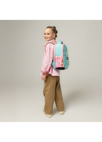 Рюкзак каркасный H-100 Funny Bunny 35х28х15 см Розово-голубой (559843) Yes (353747585)