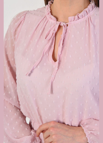 Пудровое кэжуал платье женское шифоновое пудрового цвета а-силуэт Let's Shop однотонное