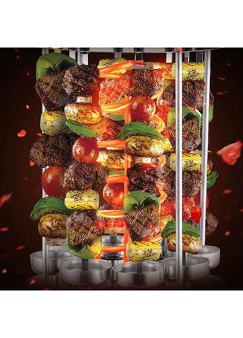 Електрошашличниця 11 шампурів вертикальна електрична шашличниця аерогриль 1500 Вт (FS361) Sokany (361385243)