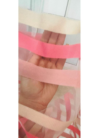 Тюль Кухня Полоса бежово-рожева 400х140 No Brand (353834534)