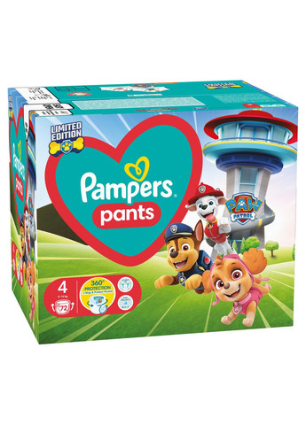 Подгузники-трусики Pants Щенячий патруль 4 (9-15 кг), 72 шт. Pampers (327223445)