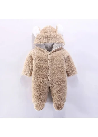 Детский утепленный меховой комбинезон (Белый 59 см) Diana Textile (394061034)