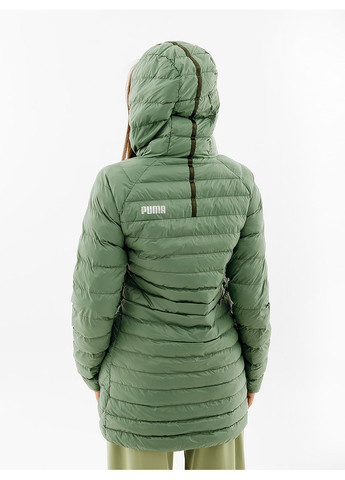 Зеленая демисезонная женская куртка packlite jacket зеленый Puma