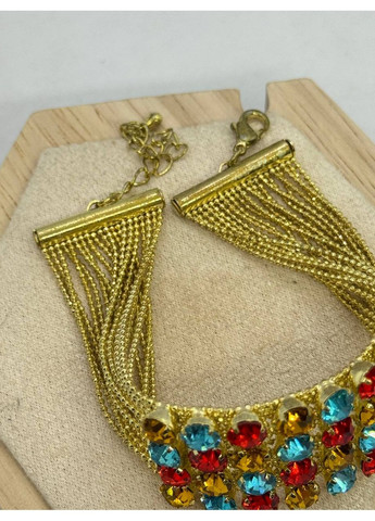 Браслет біжутерний зі стразами 25 мм 24 см Комбінований No Brand (372467978)