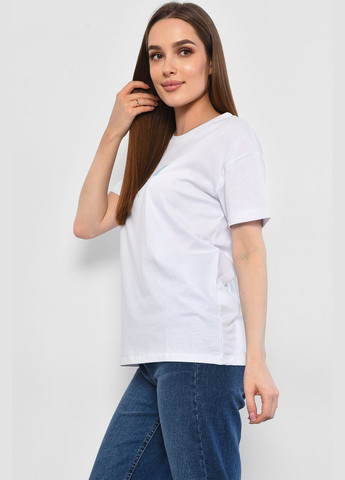 Белая летняя футболка женская белого цвета Let's Shop