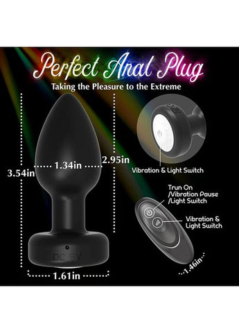 Анальна пробка LED Райдужна Rainbow (370202993)