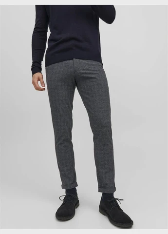 Брюки демісезон,темно-сірий в клітку,JACK&JONES Jack & Jones (301018172)