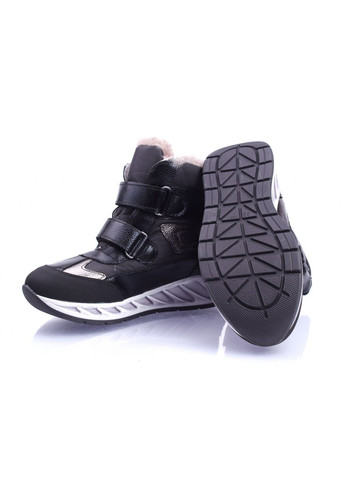 Черные ботинки зимние 2517 для девочек темно-серебристые. размер 37 Topitop