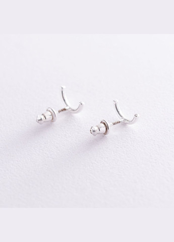 Срібні сережки - пусети Дуга 122844 Oniks (264644200)