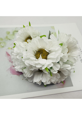 Штучні квіти букетик Хризантеми, 4 см, білі, 6 шт No Brand (367088699)