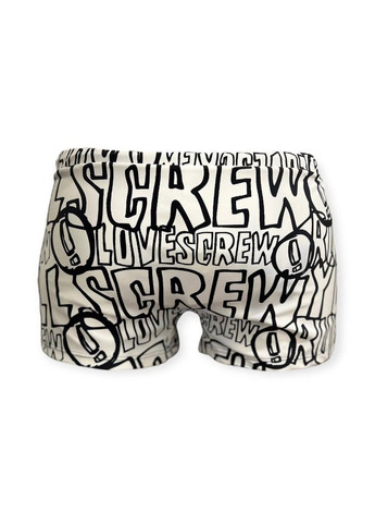 Черно-белые плавки черно-белый с абстрактным узором SCREW LOWE