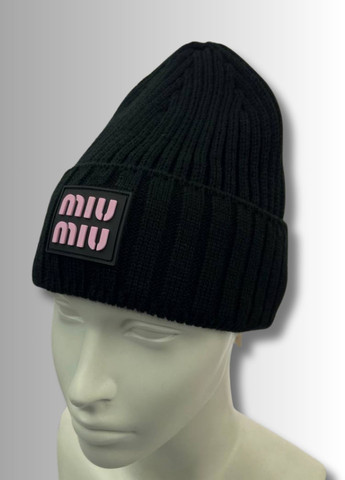 Зимова шапка біні на флісі - МіуМіу / MiuMiu No Brand Шапка біні (364103392)