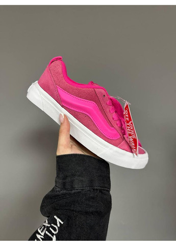 Рожеві Осінні кеди чоловічі vans knu skool acid pink ванс кну скул No Brand