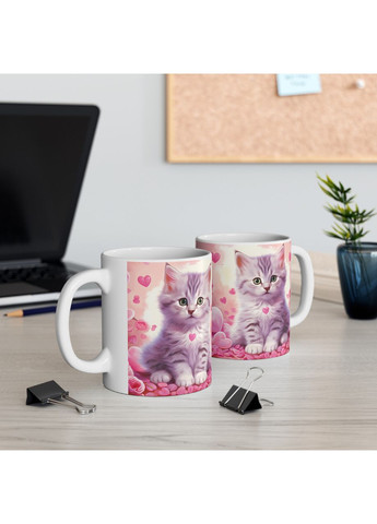 Керамічна чашка з дизайном "Котик" - 3 No Brand (368671751)