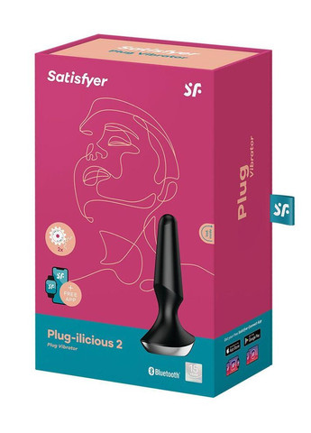 Анальна смарт-вібропробка Plug-ilicious 2 Black Satisfyer (303889490)
