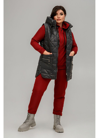 Жилет прямого силуету з капюшоном All Posa (ap101604p) A'll Posa (360920057)