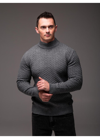 Сірий демісезонний светр чоловічий джемпер No Brand