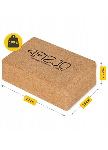 Блок для йоги пробковый 1 шт Бежевый 4FIZJO (368766544)