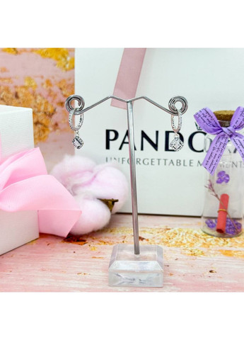 Серебряные серьги Пандора "Шарики" 298503C01 Kabluchka (355344410)