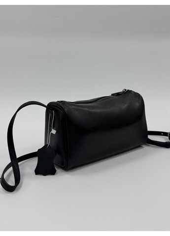 Женская сумка из натуральной кожи, черная, маленькая формованная, с застежкой-молнией Lonza (366290194)