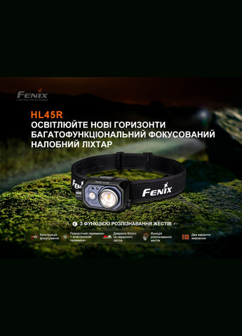 Фонарь налобный HL45R LED с бесконтактным датчиком Fenix (353502040)