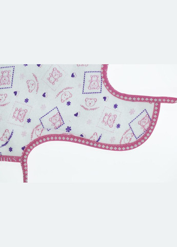 Нагрудник для девочки трикотажный 30*35 см Мишутка розовый 6м+ (39360) BABYKROHA (312269543)