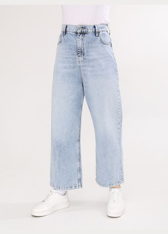 Джинси жіночі світлі релакс фіт укорочені Релакс Cracpot - (293486327)