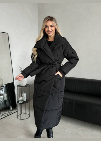 Черное зимнее Пальто зимнее оверсайз LeVi