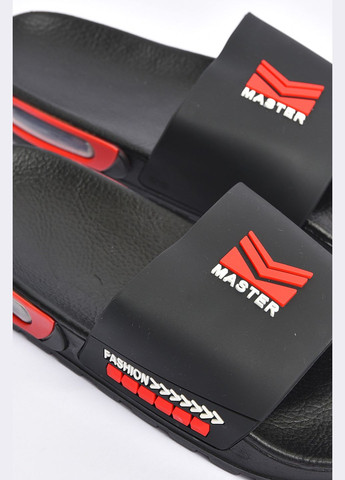 Черно-белые пляжные шлепки мужские черного цвета Let's Shop