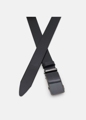 Чоловічий ремінь шкіряний 115v1genav40 Чорний Borsa Leather (302972510)