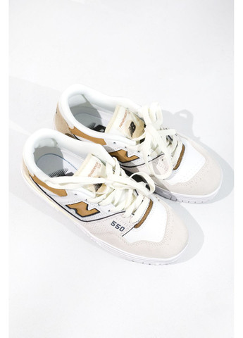 Білі Осінні кросівки чоловічі new balance 550 white / beige нью беланс 550 No Brand