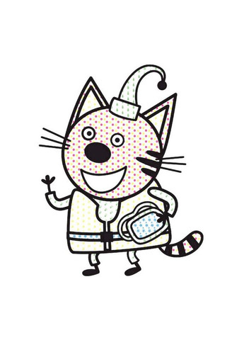 Водяна розмальовка Три Коти. Море 1370011 Кольоровий Буль Ranok Creative (305077778)