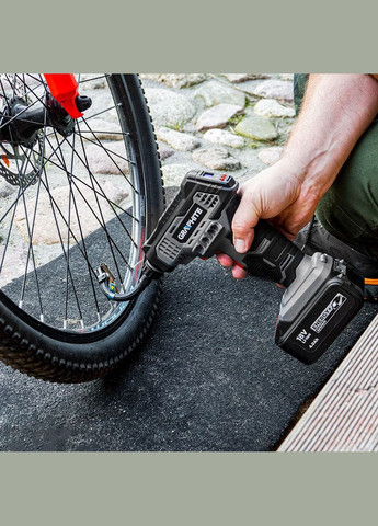 Компресор автомобільний акумуляторний Energy+ 18В 7бар 0.73кг без АКБ та ЗП Graphite (330030394)